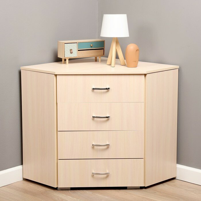 фото Комод угловой, 780х780х820, молочный дуб 10371314