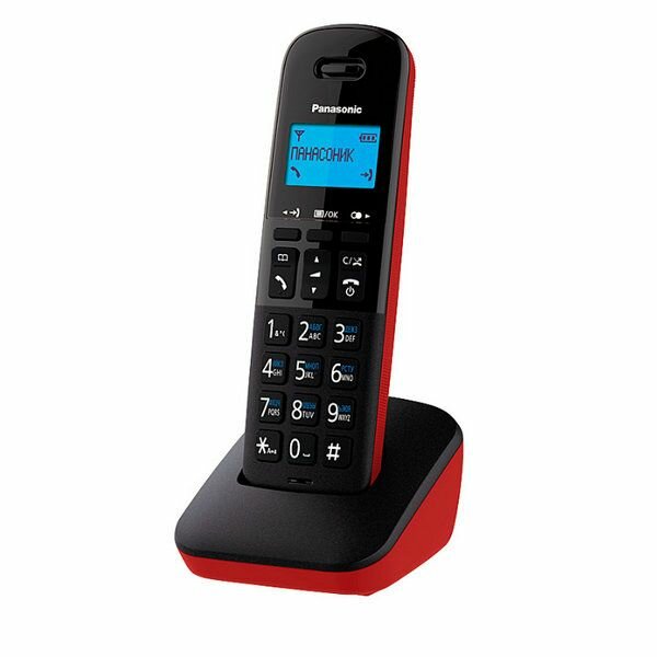 Радиотелефон Panasonic KX-TGB610RUR, красный и черный