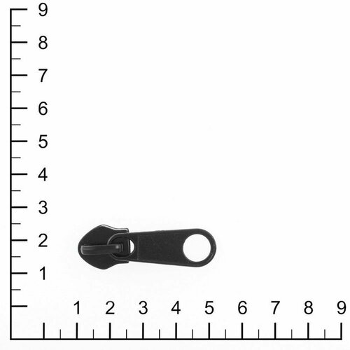 Бегунок №10 металлический черный на витую молнию 9,8 Х (10 шт)