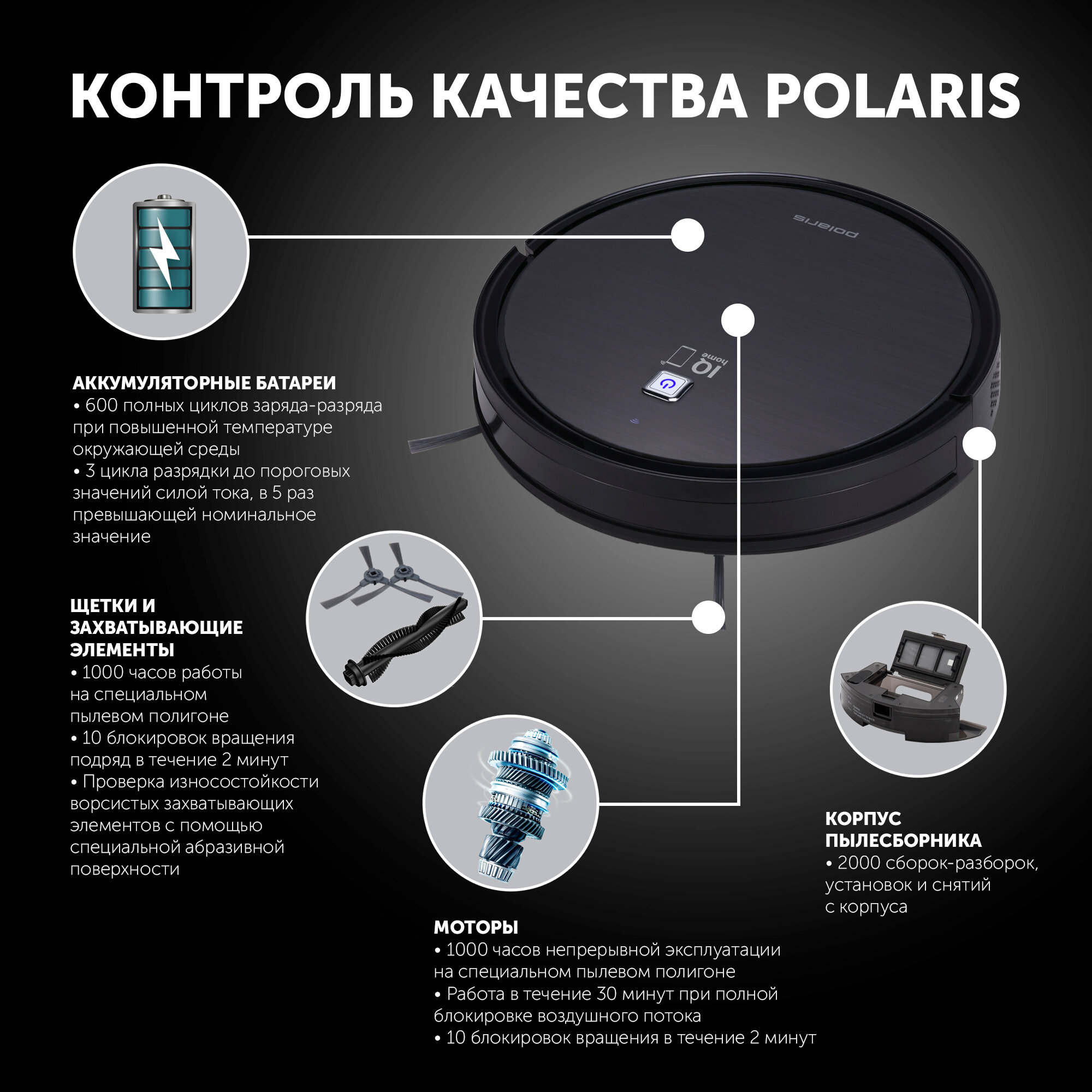 Робот-пылесос Polaris PVCR 1226 WI-FI IQ Home GYRO - фото №10