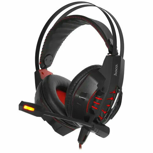 Наушники полноразмерные HOCO W102 Cool tour игровые с МК цвет красный 6931474740922 1340₽