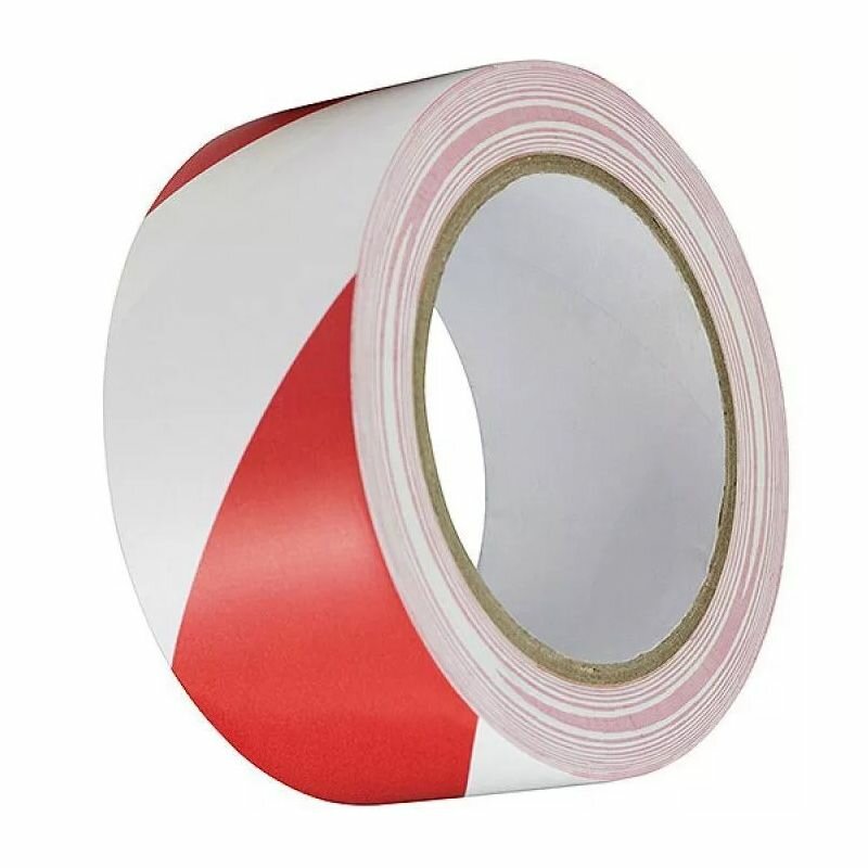 Лента оградительная сигнальная 48 мм 150 м бело-красная 1 штука