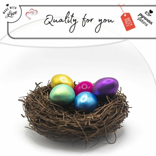 Фигурка декоративная для интерьера Quality for you Пасхальное гнездо натуральная лоза 1 шт 1950₽