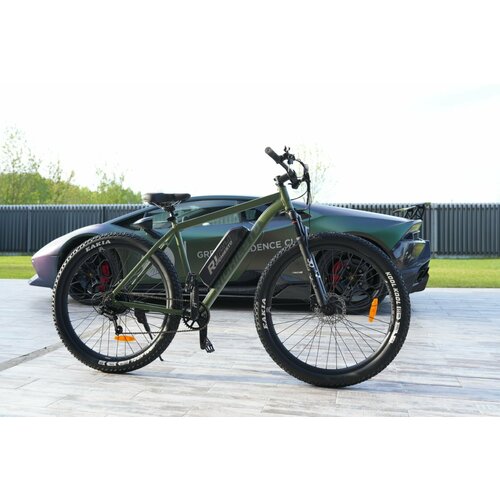 Электровелосипед полуфэтбайк Richiesto 297S Алюминиевая рама 21 36V12AH Спортивный Взрослый зеленый 57000₽