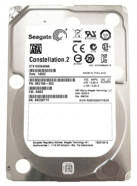 Жесткий диск Seagate ST91000640NS 1Tb SATAIII 2,5" HDD