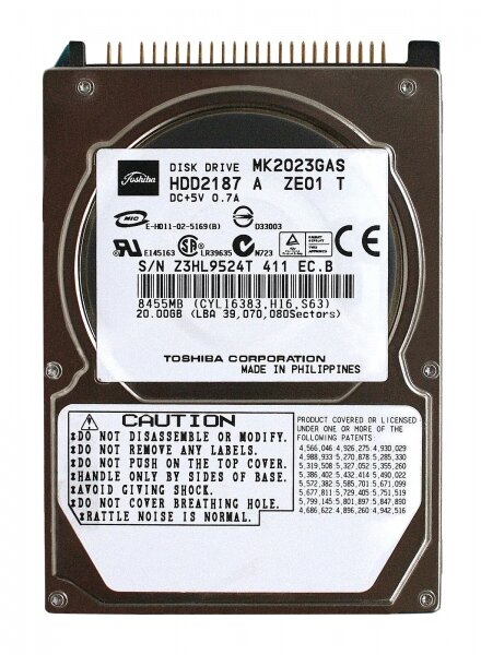 Жесткий диск Toshiba 20 ГБ MK-2023GAS
