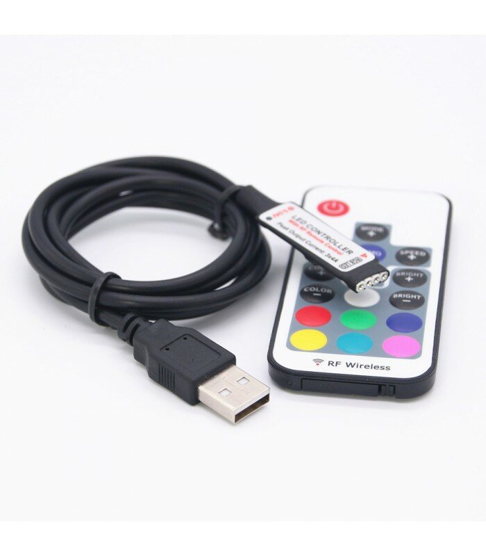 Контроллер RGB, мини USB RF, 5-24 В, 12 А, 60-288 Вт