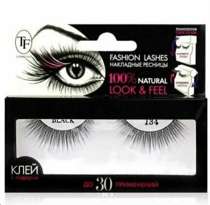 TF cosmetics Накладные ресницы Fashion Lashes, 134 черные