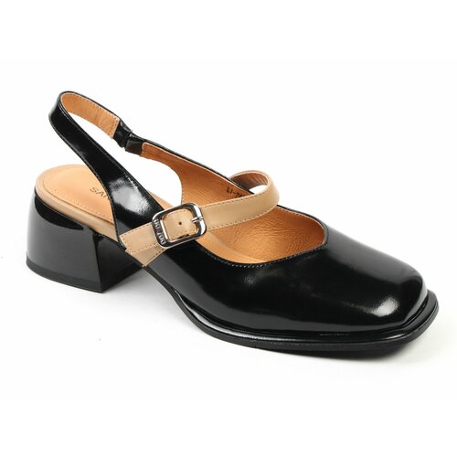 Туфли слингбэки Sandra Valeri, размер 37, черный туфли слингбэки sandra valeri размер 36 черный