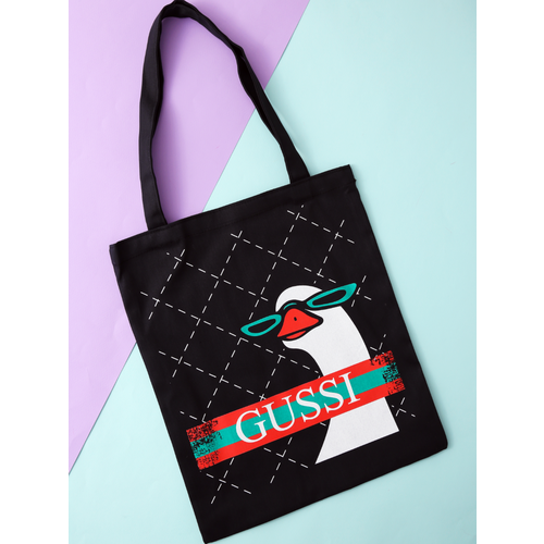 Сумка шоппер , красно-черный