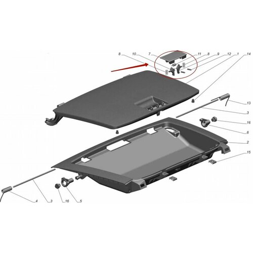 Ремкомплект бардачка ГАЗель Бизнес 690₽