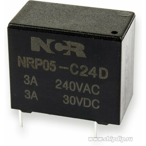 NRP05-C-24D, Реле 1 переключ. 24VDC, 3A/250VAC SPDT pb514012 реле 10a 250vac заменяет pb114012