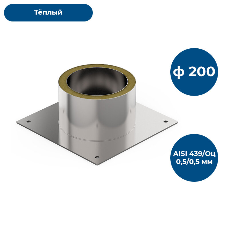 Декоративный ППУ КрТ, ф 200, AISI 439/Оц, 0,5мм/0,5мм