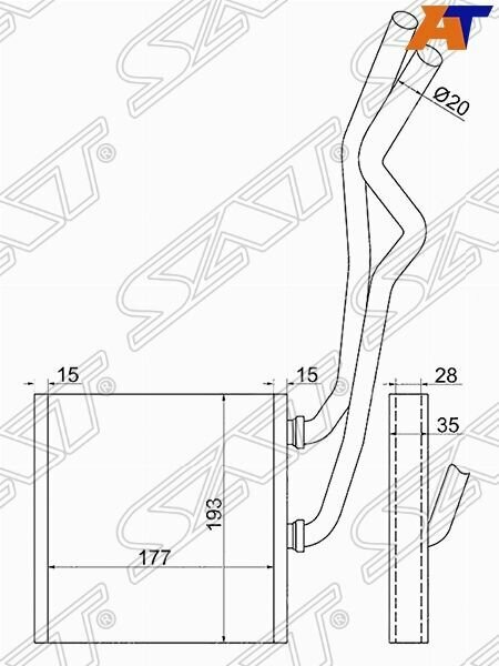 Радиатор отопителя салона NISSAN X-TRAIL T31 07-/QASHQAI/DUALIS 06- SAT ниссан кашкай