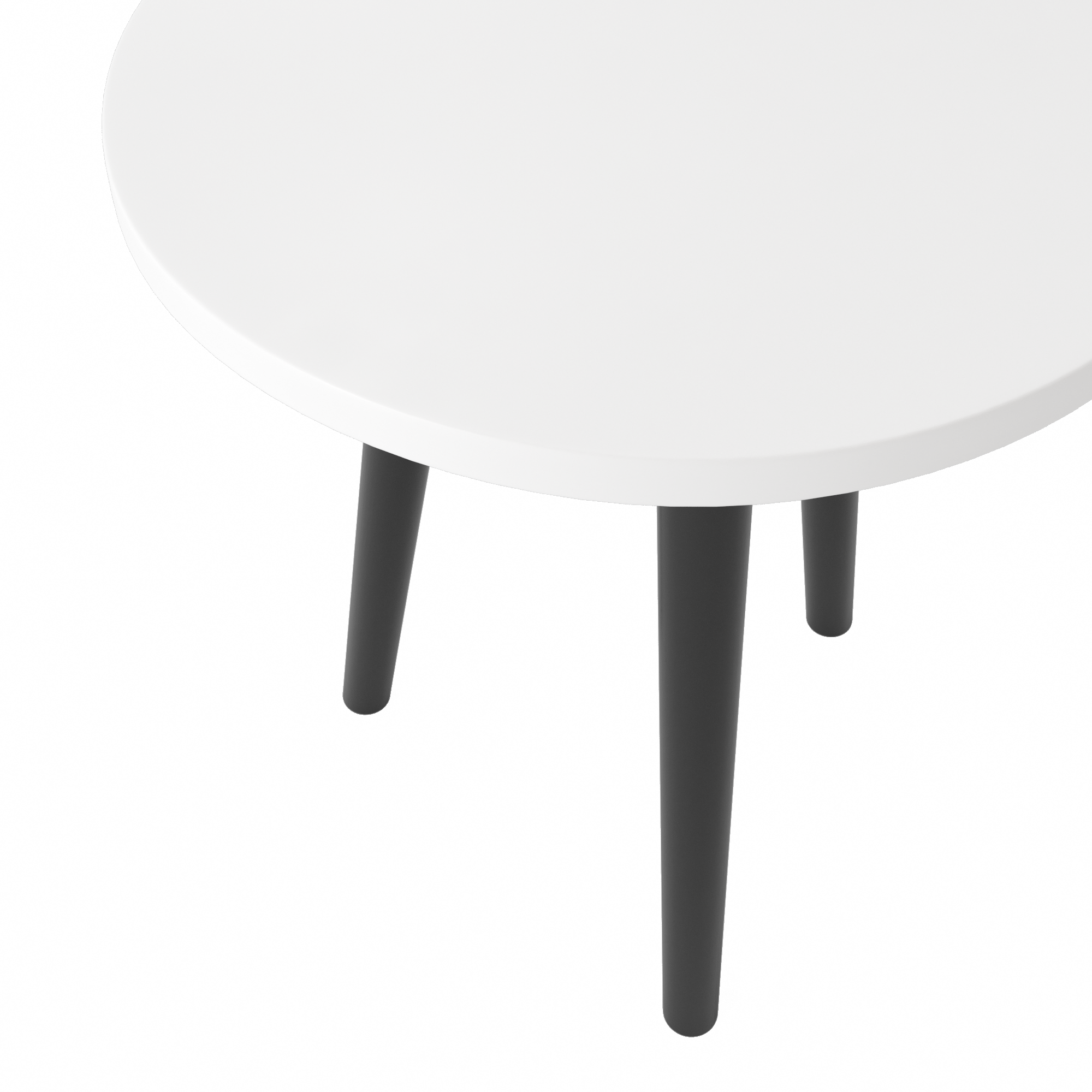 Кофейный столик круглый 39x39 см белый