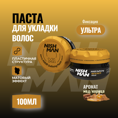 Матовая паста для волос Nishman M1 Agran Аромат