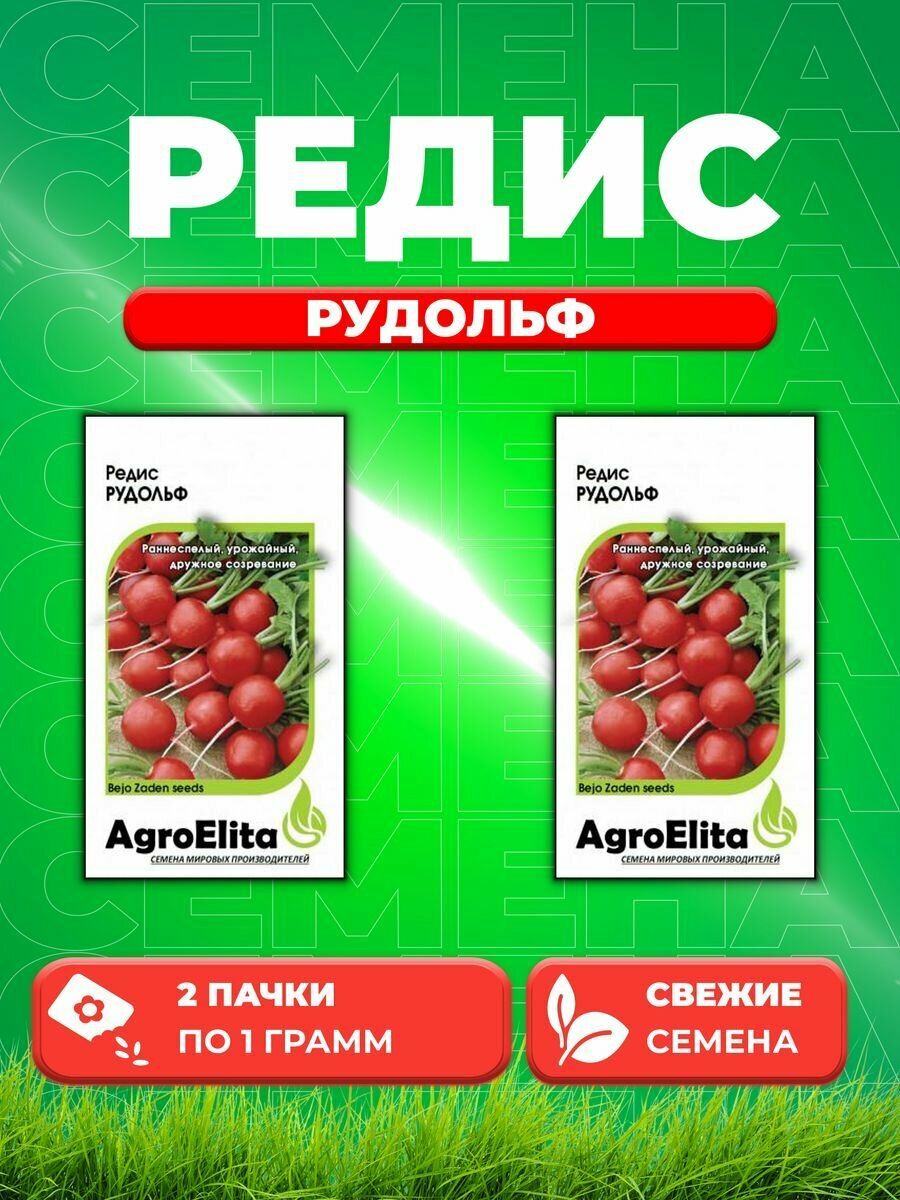 Редис Рудольф, 1,0г, AgroElita, Bejo(2уп)