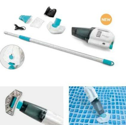 Вакуумный пылесос для чистки бассейна на аккумуляторах с ручкой 2.39м