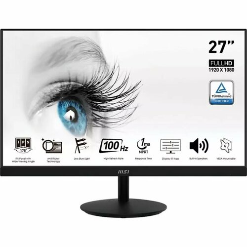 Монитор MSI 27 Pro MP271A черный IPS LED 1ms 169 HDMI MM матовая 300cd 178гр178гр 1920x1080 100Hz VGA DP FHD 39кг 1719300₽