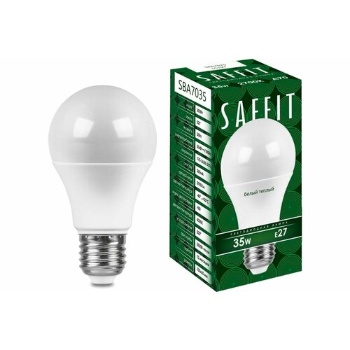 Светодиодная лампа SAFFIT SBA7035 Шар E27 35W 2700K 55197
