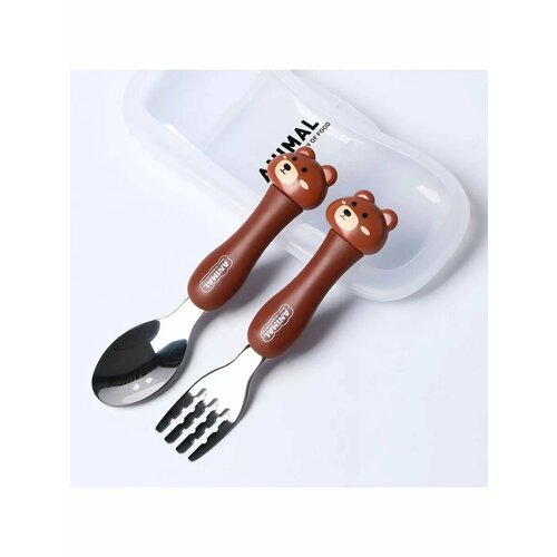 Набор детских столовых приборов в футляре е Медвежата 910₽