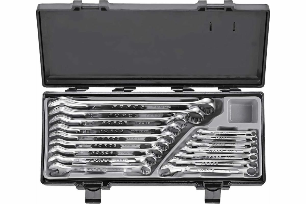 FORCE Набор ключей комбинированных 16пр. 6-24мм в кейсе 5161