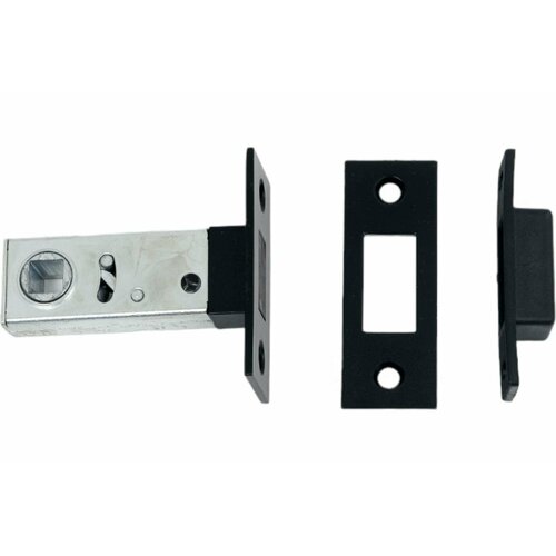 PAULINIDOR Комплект для межкомнатной двери ручки 521-03 + защелка магнитная 5-50, Черный 521-035-50BL