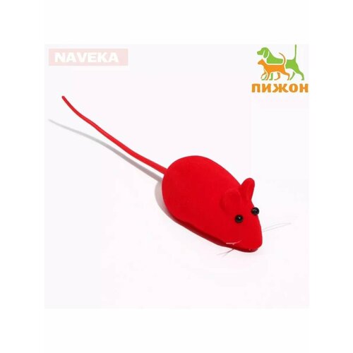 Мышь бархатная 6 см красная 484₽
