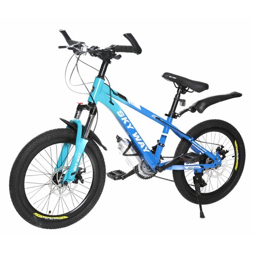 Детский велосипед SKY WAY колеса 20 рама 13 на рост 130-145 см 8-11 лет Черно-Оранжевый 1925500₽