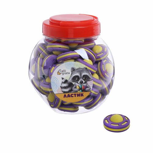 Ластик фигурный Летающая тарелка 70шт 1270₽