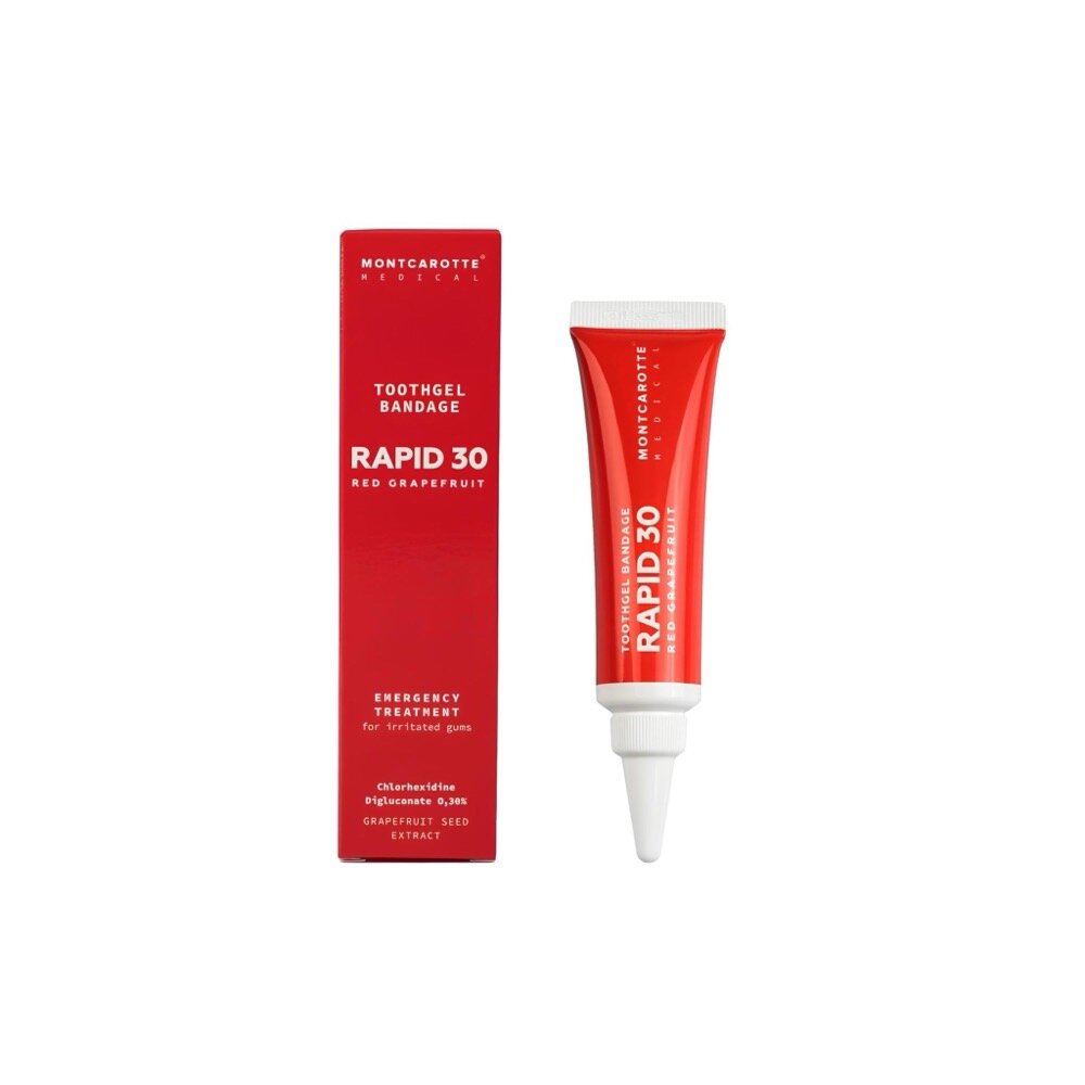 Зубной гель-бандаж RAPID 30 Red Grapefruit, противовоспалительный и антибактериальный, 30 мл
