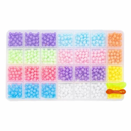Набор для создания украшений и браслетов Alingar 220х130х20мм Радужные шарики пластик пенал AL10630 769₽