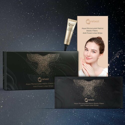 Патчи Carebest микрокристаллические, набор для лба и переносицы, против морщин +гиалуроновая сыворотка 6мл