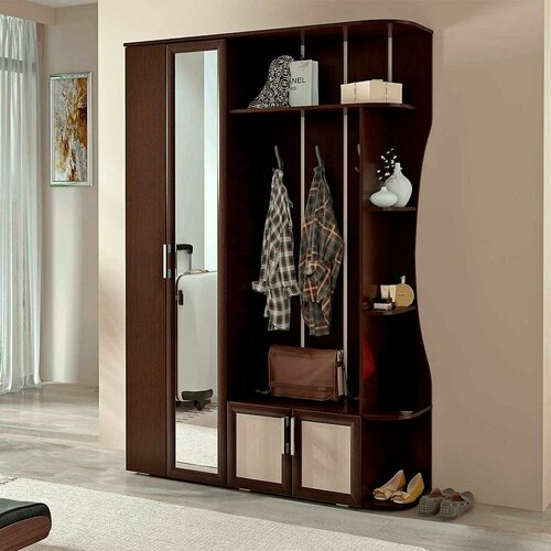 Прихожая Вита Ксения-1 материал ЛДСП 150 см x 38 см x 210 см зеркало-шкаф 21802₽