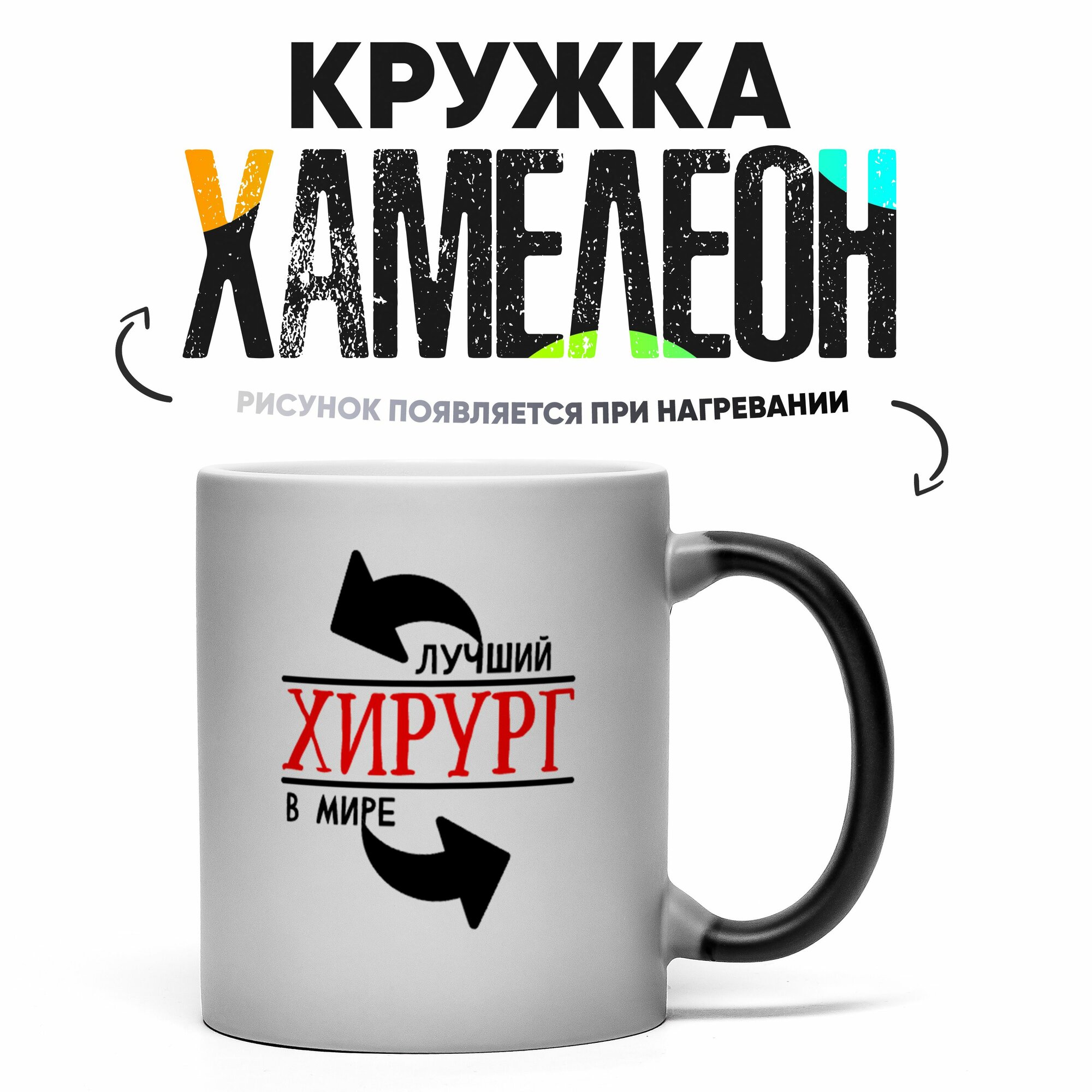 Кружка Хамелеон Лучший хирург в мире 330 мл