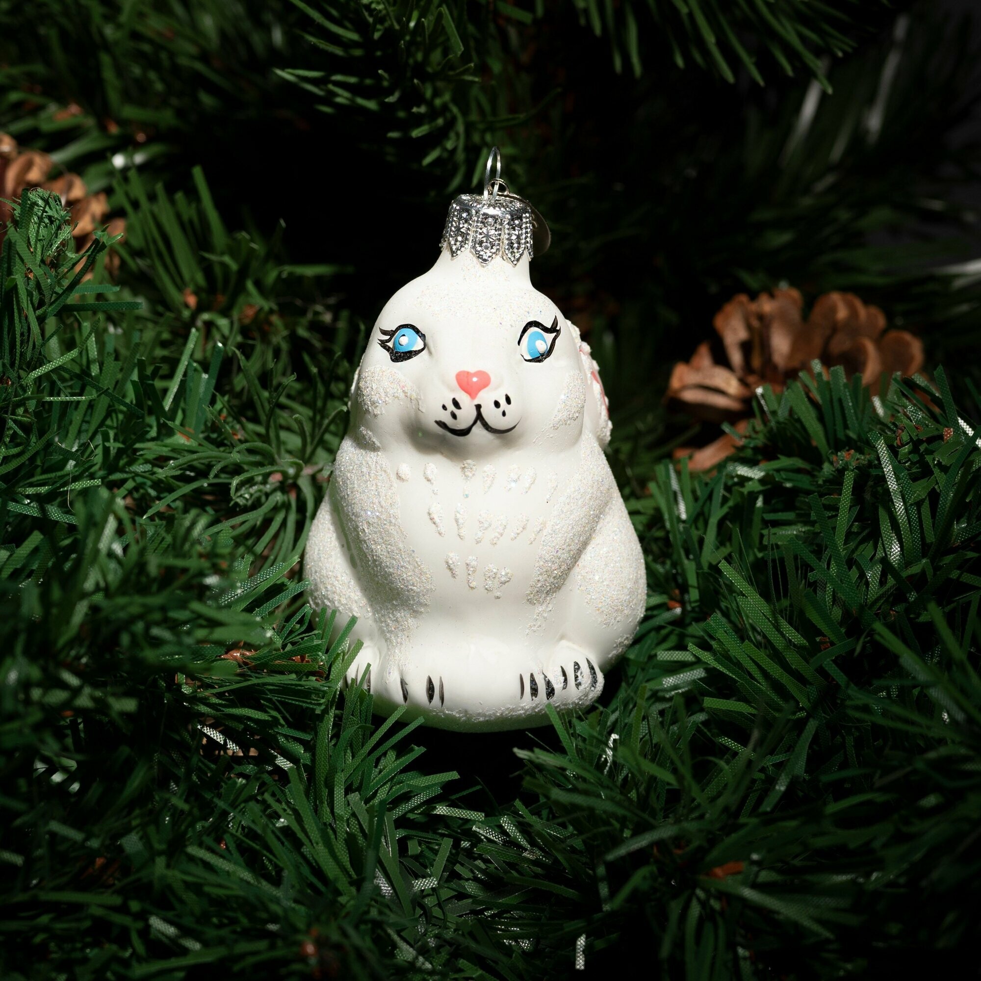 Игрушка на елку Зайчик лесной 9см