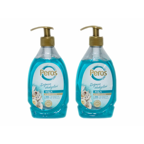 Жидкое мыло Peros Морской бриз с дозатором 2х400г.