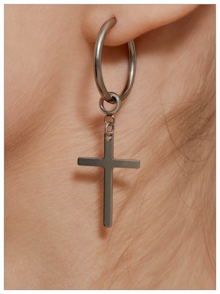 Серьги ДУША_BRAND, серебристый — фото 1