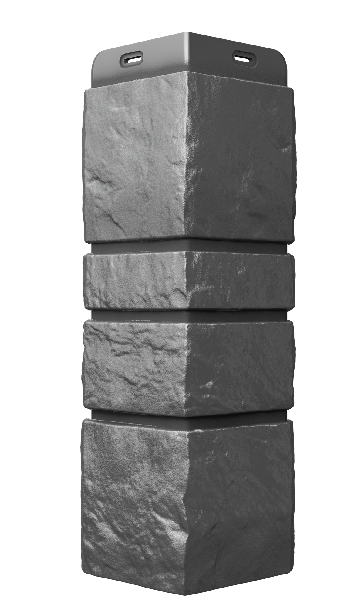 Угол наружный из ПВХ для фасадных панелей Docke BURG, (Каменная кладка), Металлик