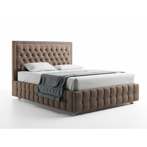 Кровать двуспальная 160х200 с подъемным механизмом и ортопедическим основанием Monica коричневый