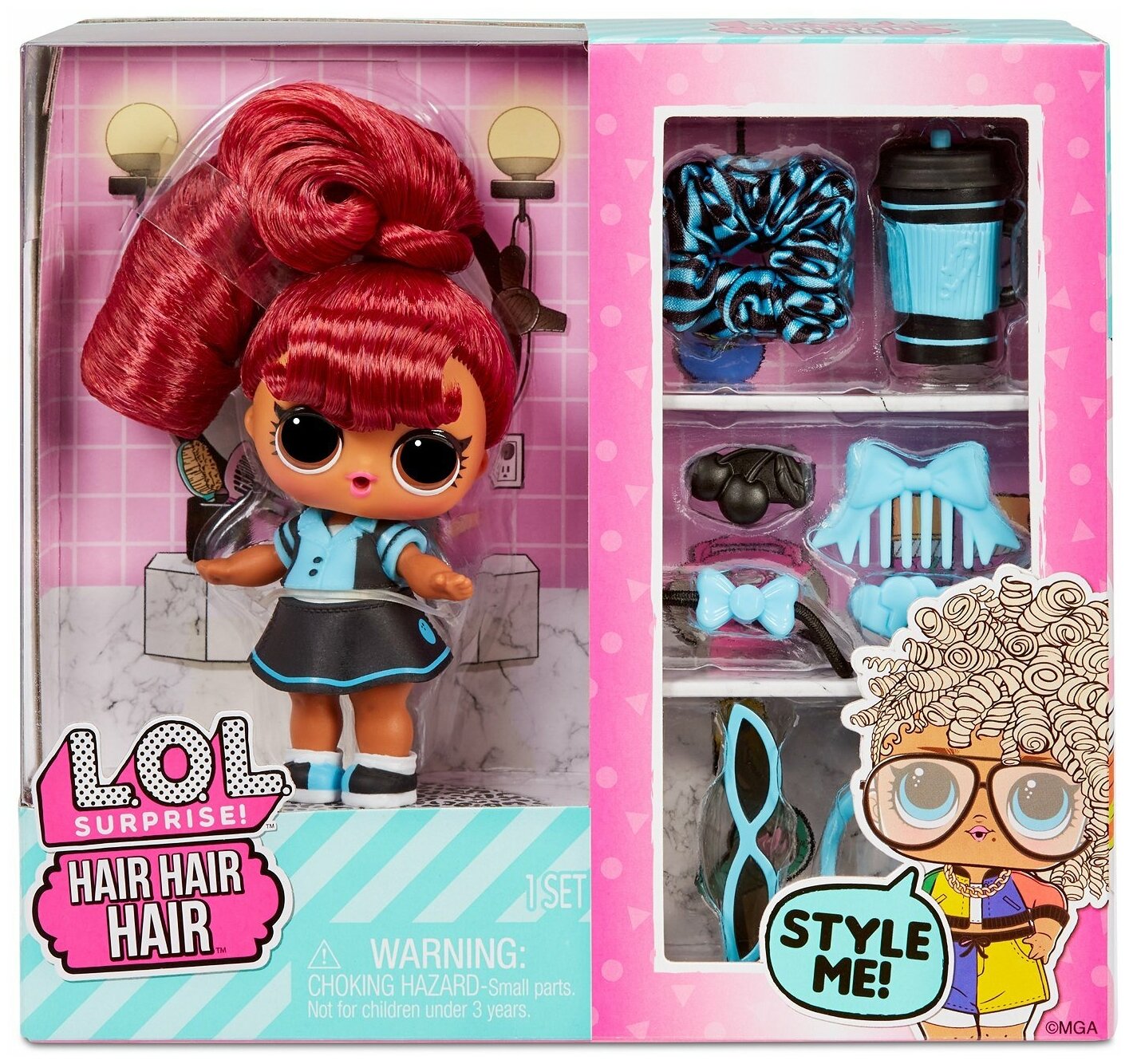 LOL Surprise Hair Hair Hair 580348 Pin c - Кукла ЛОЛ Хаир (с настоящими волосами)