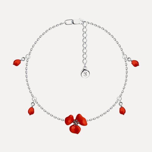 Изображение товара Браслет, серебро, 925 проба, родирование, эмаль