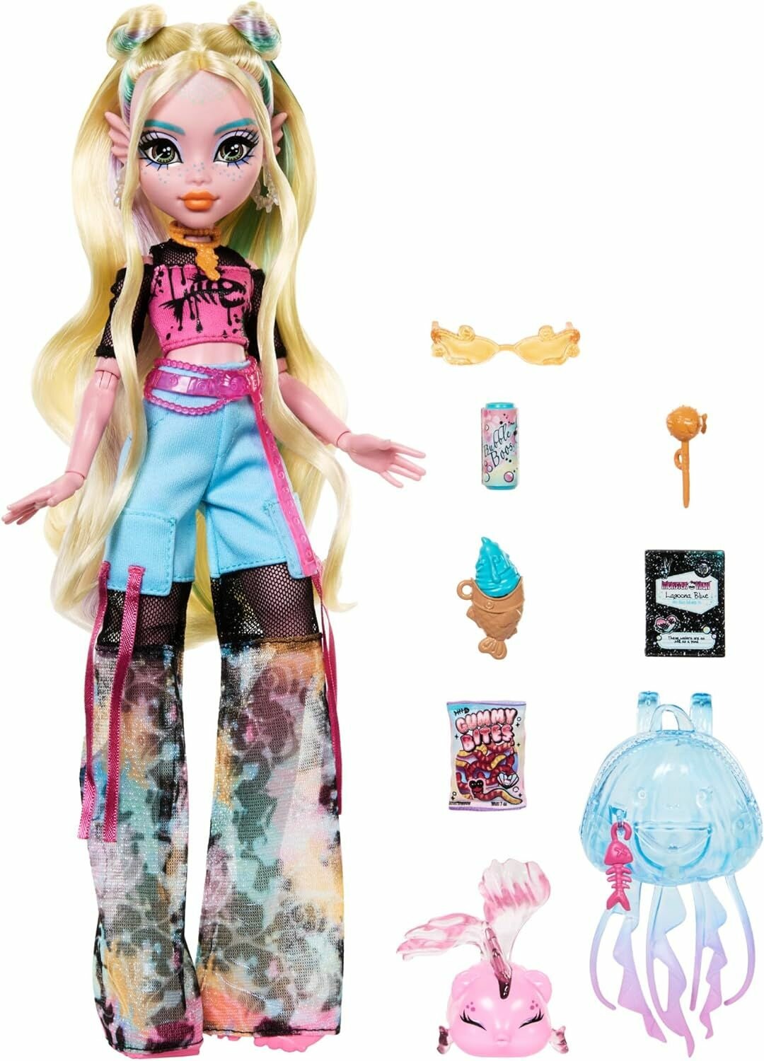 Кукла Monster High Lagoona Blue Лагуна Базовая с питомцем 2024 — фото 1