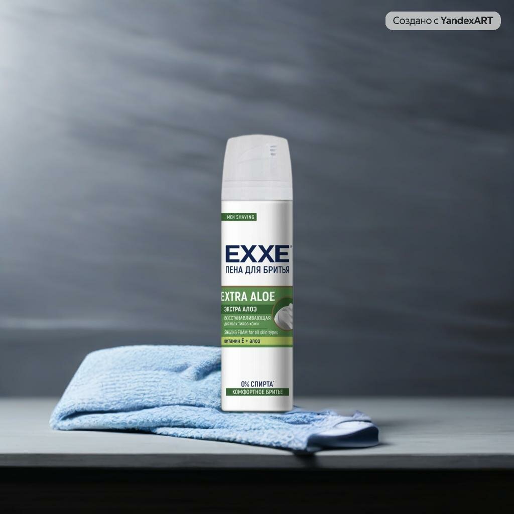 Пена для бритья ЕXXЕ Extra Aloe, восстанавливающая, для всех типов кожи