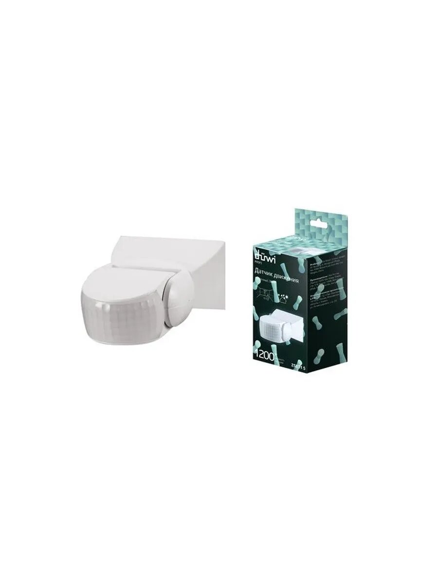 Датчик движения duwi настенный DD-02 180 10-900с 12м 1200Вт