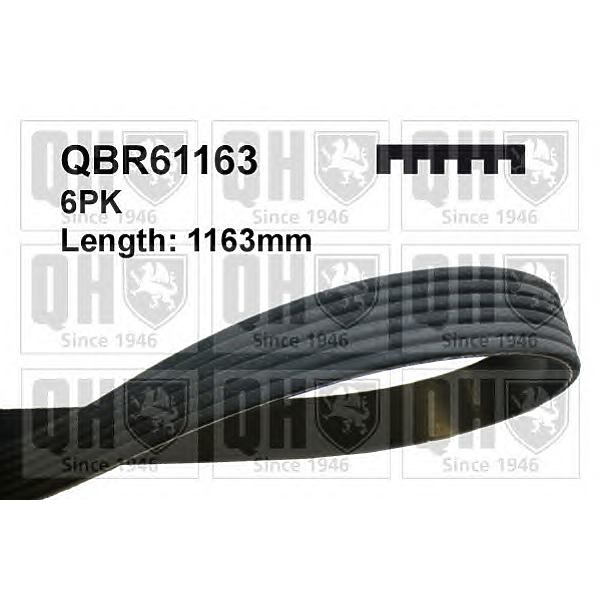 QUINTON HAZELL QBR61163 (7700740637 / 7700744380 / 7700857065) ремень приводной поликлиновой