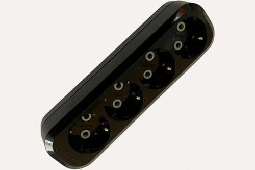 Изображение товара Колодка клеммная MAKEL MGP2151 черная, 4 гнезда, с/з, надёжная электрическая.