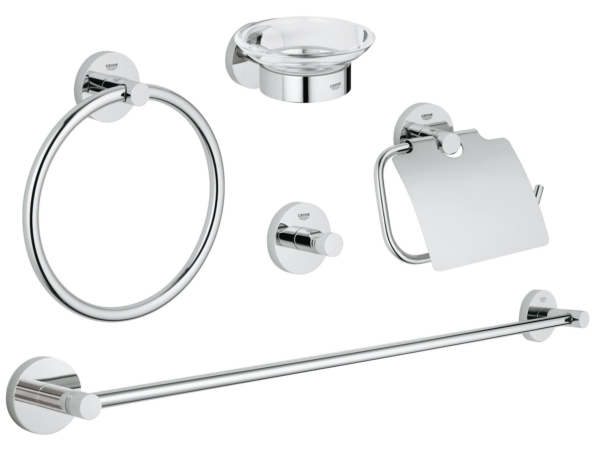 Набор аксессуаров для ванной Grohe Essentials 40344001 5 предметов хром