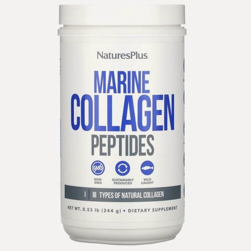 Изображение товара NaturesPlus Marine Collagen Peptides (пептиды морского коллагена) 244 гр (0,53 фунта)