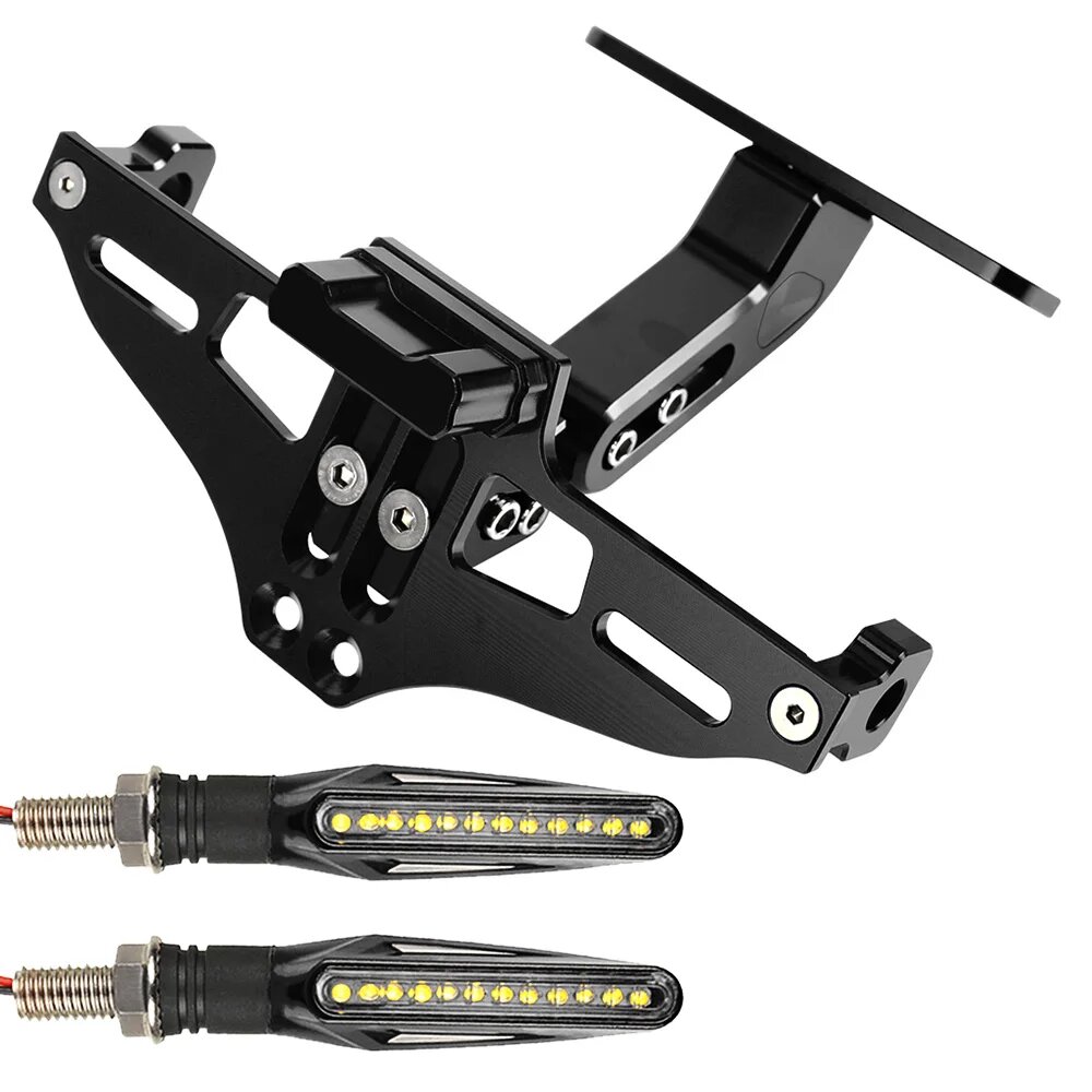 Для YAMAHA MT 07 09 FZ09 FJ09 TRACER 700 900 GT Держатель номерного знака из АБС-пластика Кронштейн лицензии с легким хвостом Tidy Fender Eliminator, Черный